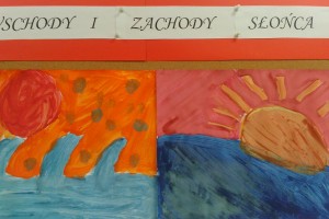 Klasa 2a - wschody i zachody słońca - prace plastyczne