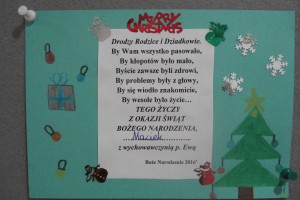 Klasa 2b - życzenia dla rodziców