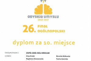 Odyseja Umysłu 2016/2017